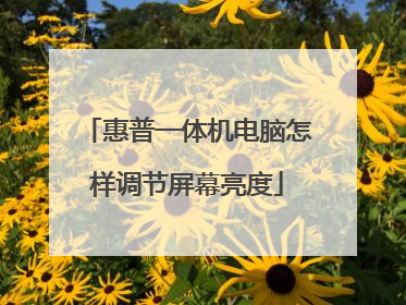 惠普一体机电脑怎样调节屏幕亮度