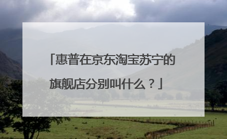惠普在京东淘宝苏宁的旗舰店分别叫什么？