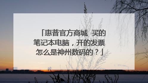 惠普官方商城 买的笔记本电脑,开的发票怎么是神州数码的?