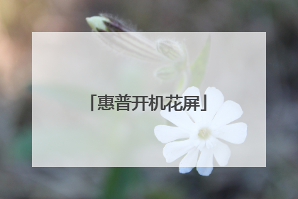 惠普开机花屏