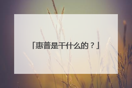 惠普是干什么的?