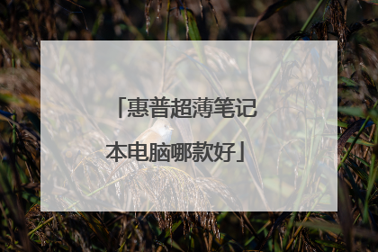 惠普超薄笔记本电脑哪款好