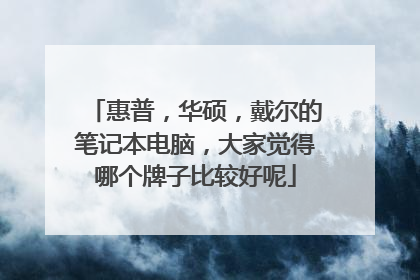 惠普，华硕，戴尔的笔记本电脑，大家觉得哪个牌子比较好呢