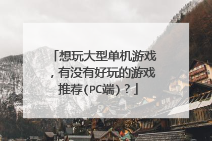 想玩大型单机游戏，有没有好玩的游戏推荐(PC端)？
