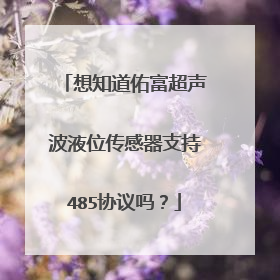 想知道佑富超声波液位传感器支持485协议吗?