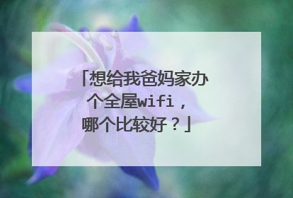 想给我爸妈家办个全屋wifi，哪个比较好？