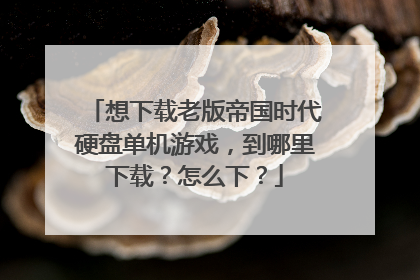 想下载老版帝国时代硬盘单机游戏，到哪里下载？怎么下？