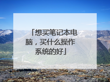 想买笔记本电脑,买什么操作系统的好