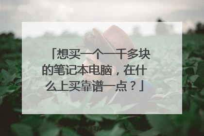 想买一个一千多块的笔记本电脑,在什么上买靠谱一点?