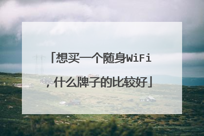 想买一个随身WiFi，什么牌子的比较好
