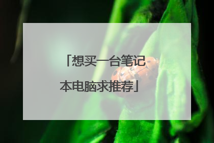 想买一台笔记本电脑求推荐
