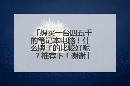 想买一台四五千的笔记本电脑!什么牌子的比较好呢?推荐下!谢谢