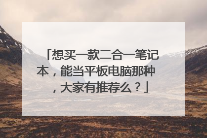 想买一款二合一笔记本,能当平板电脑那种,大家有推荐么?