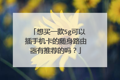 想买一款5g可以插手机卡的随身路由器有推荐的吗？
