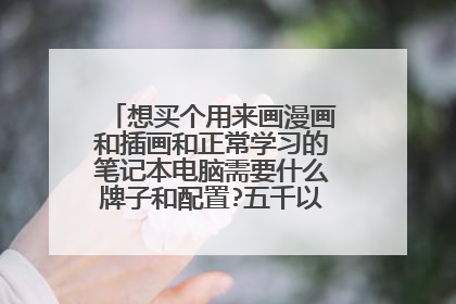 想买个用来画漫画和插画和正常学习的笔记本电脑需要什么牌子和配置?五千以下的,谢谢.