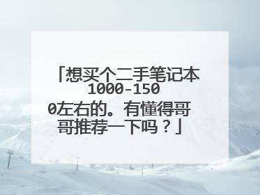 想买个二手笔记本 1000-1500左右的。有懂得哥哥推荐一下吗?