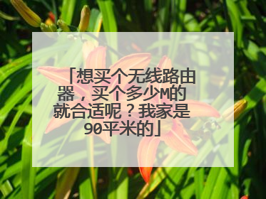 想买个无线路由器，买个多少M的就合适呢？我家是90平米的