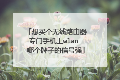 想买个无线路由器 专门手机上wlan 哪个牌子的信号强