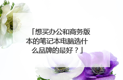 想买办公和商务版本的笔记本电脑选什么品牌的最好？