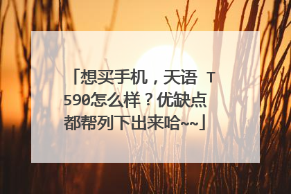 想买手机,天语 T590怎么样?优缺点都帮列下出来哈~~