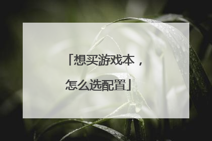 想买游戏本，怎么选配置