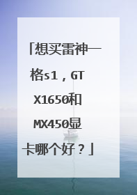 想买雷神一格s1，GTX1650和MX450显卡哪个好？