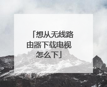 想从无线路由器下载电视怎么下