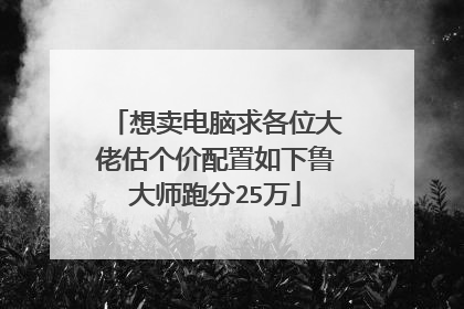 想卖电脑求各位大佬估个价配置如下鲁大师跑分25万