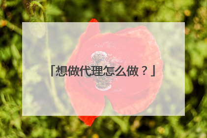 想做代理怎么做？