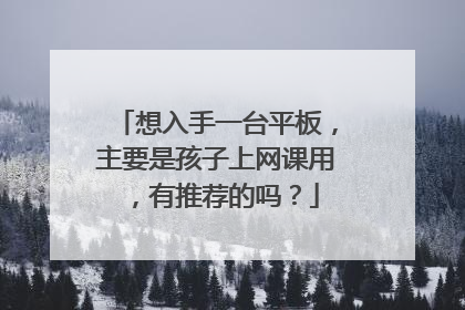 想入手一台平板，主要是孩子上网课用，有推荐的吗？