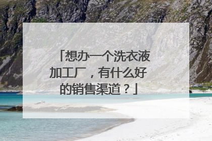 想办一个洗衣液加工厂,有什么好的销售渠道?