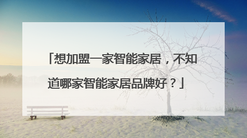 想加盟一家智能家居,不知道哪家智能家居品牌好?