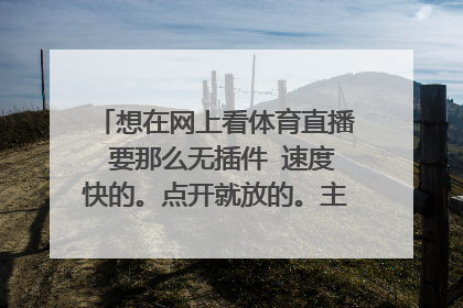 想在网上看体育直播 要那么无插件 速度快的。点开就放的。主要是看足球 各大杯赛 联赛 NBA