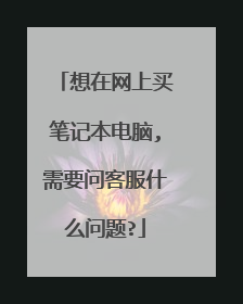 想在网上买笔记本电脑,需要问客服什么问题?