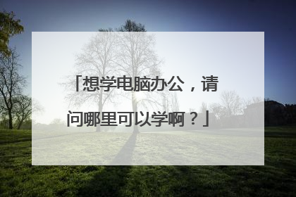 想学电脑办公,请问哪里可以学啊?