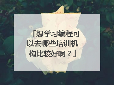 想学习编程可以去哪些培训机构比较好啊?