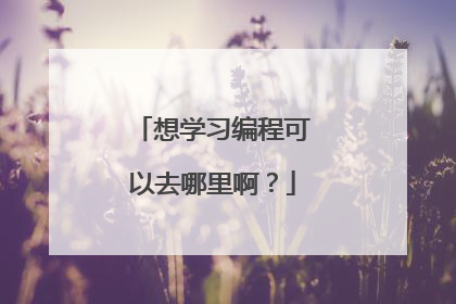 想学习编程可以去哪里啊?