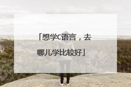 想学C语言,去哪儿学比较好