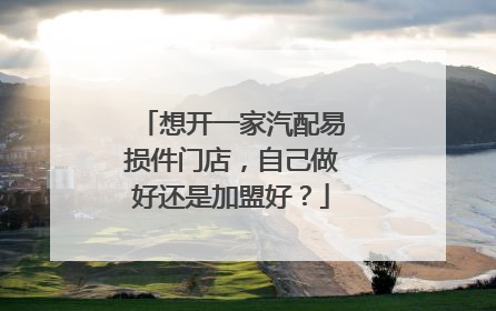 想开一家汽配易损件门店，自己做好还是加盟好？