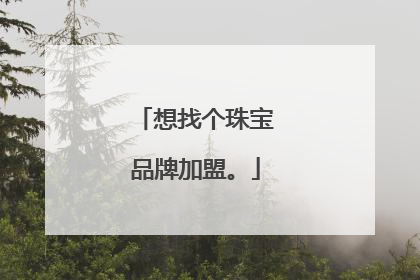 想找个珠宝品牌加盟。