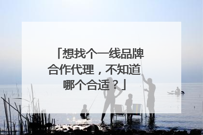 想找个一线品牌合作代理，不知道哪个合适？
