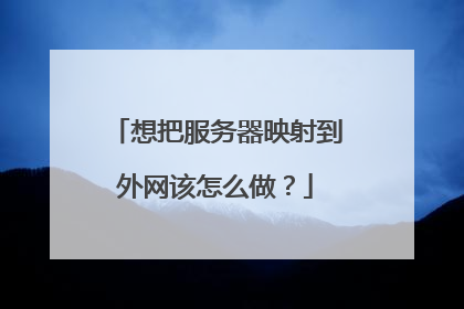 想把服务器映射到外网该怎么做?
