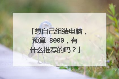想自己组装电脑,预算 8000,有什么推荐的吗?
