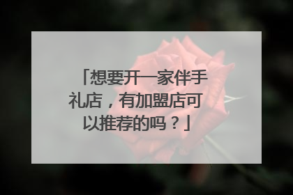 想要开一家伴手礼店，有加盟店可以推荐的吗？