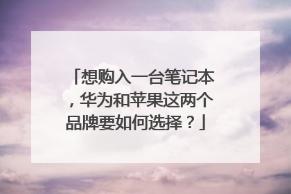 想购入一台笔记本，华为和苹果这两个品牌要如何选择？