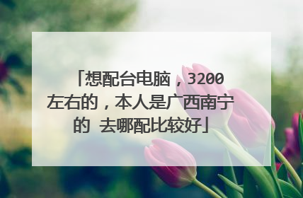 想配台电脑,3200左右的,本人是广西南宁的 去哪配比较好