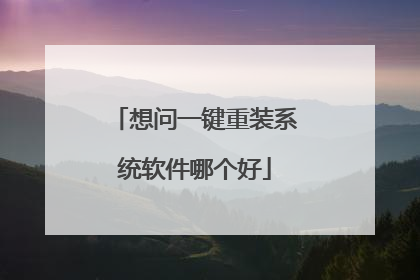 想问一键重装系统软件哪个好