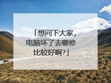 想问下大家,电脑坏了去哪修比较好啊?