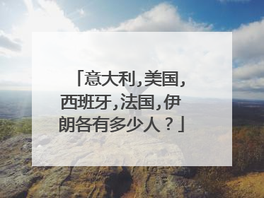 意大利,美国,西班牙,法国,伊朗各有多少人？