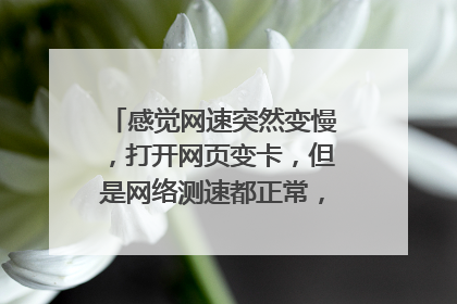 感觉网速突然变慢,打开网页变卡,但是网络测速都正常,是什么原因?